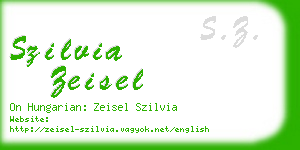 szilvia zeisel business card